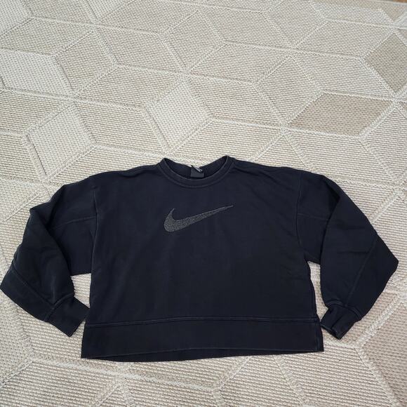 Nike black women's size xs crewneck cropped sweatshirt - Picture 2 of 8
